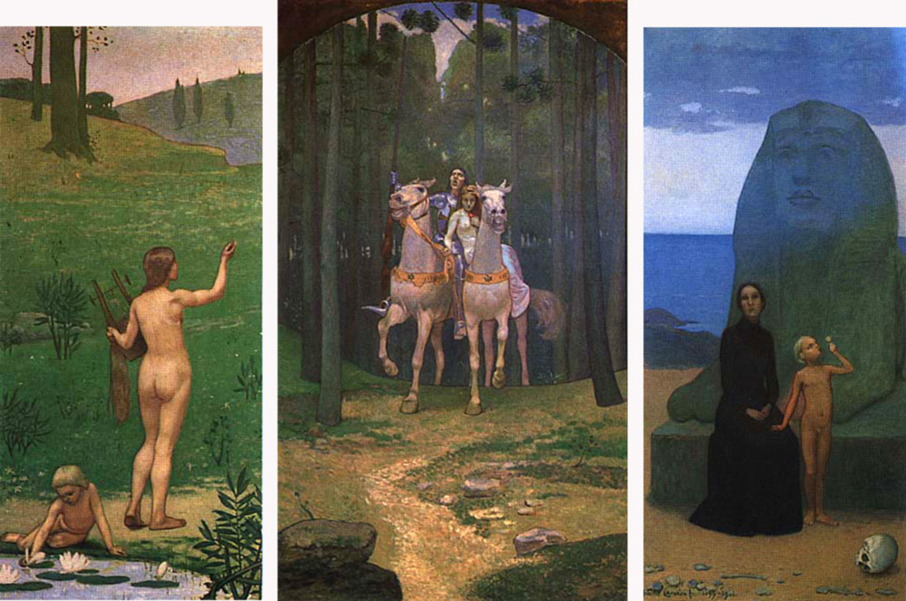triptych panels of hope love and longing